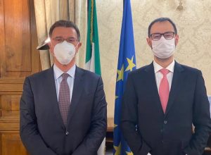 L'incontro tra il senatore Albert Lanièce ed il Ministro Stefano Patuanelli