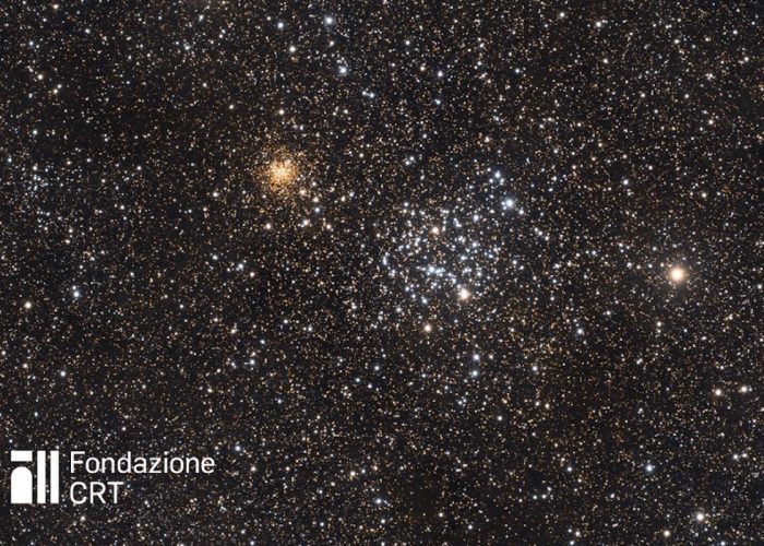 L’ammasso aperto M35 nella costellazione dei Gemelli, ripreso dalle piazzole dell’Osservatorio Astronomico della Regione Autonoma Valle d’Aosta. Cortesia Alessandro Cipolat Bares (https://www.flickr.com/photos/astrobares/) per la Fondazione C. Fillietroz-ONLUS