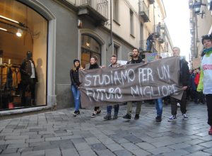 Manifestazione FridaysForFuture ad Aosta