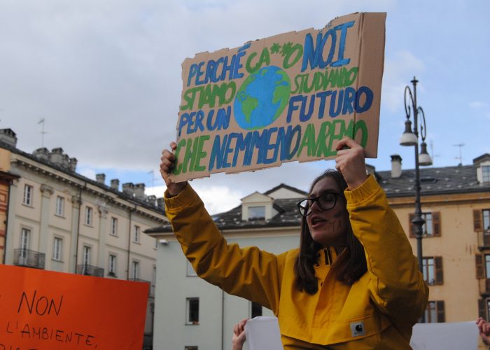 Manifestazione FridaysForFuture ad Aosta