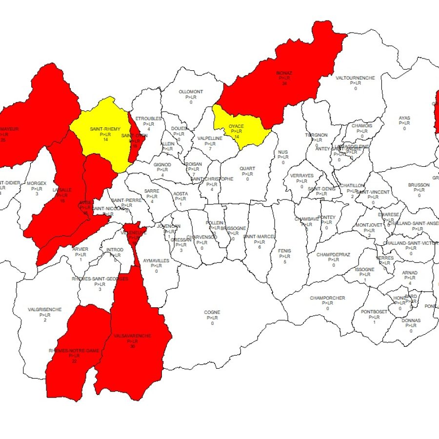 Mappa aree prioritaria radon