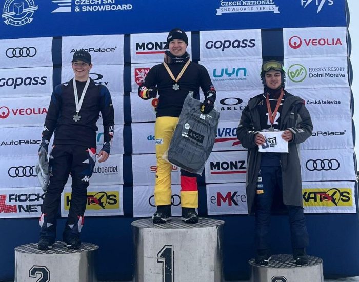 Matteo Rezzoli podio Coppa Europa snowboardcross