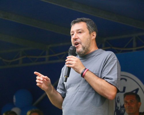 Matteo Salvini alla festa della Lega di Chavonne