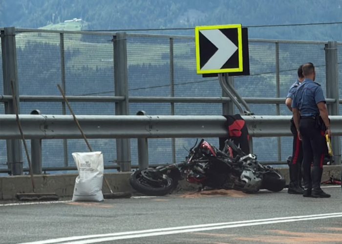 Moto incidente stradale