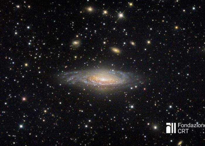 La galassia NGC 7331 nella costellazione di Pegaso ripresa dalle piazzole dell’Osservatorio Astronomico della Regione Autonoma Valle d’Aosta. Credit: Paolo Demaria - Associazione Astrofili Bisalta per la Fondazione C. Fillietroz-ONLUS