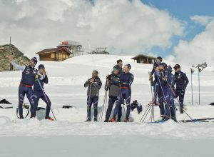 Nazionale sci di fondo raduno Gressoney