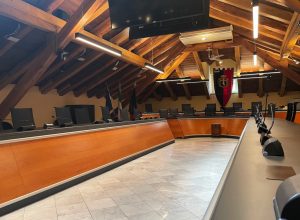 L'aula del Consiglio comunale di Aosta