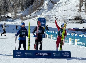 Il podio della 10km di Cogne