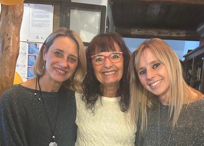 Adele con le figlie Maura e Moira