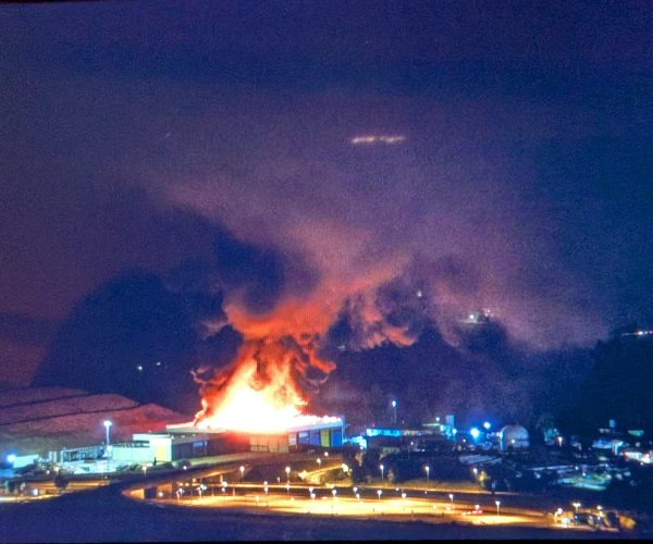 Incendio discarica Brissogne - Foto Marco Monticone