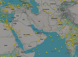 La situazione aerei da Flight Radar 24