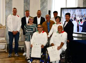 La delegazione valdostana del Comitato Italiano Paralimpico e gli atleti del weelchair curling