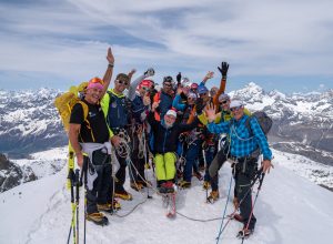 Piersandro Maggi in cima al Breithorn foto di Susanna De Fabiani F&S Photography