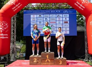 Il podio femminile MTB Martina Berta