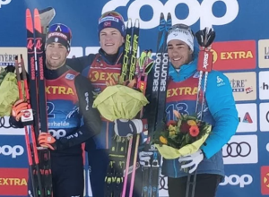 Podio Tour de Ski a Lenzerheide Foto FISI
