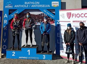 Podio femminile biathlon Anterselva