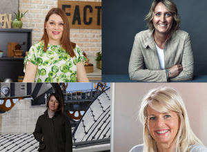 Le quattro protagoniste dell'incontro (Peronaci, Astori, Mollis e Bieller)