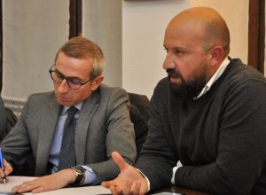 Il Segretario FNSI Raffaele Lorusso e il Presidente dell'Asva Benoit Girod
