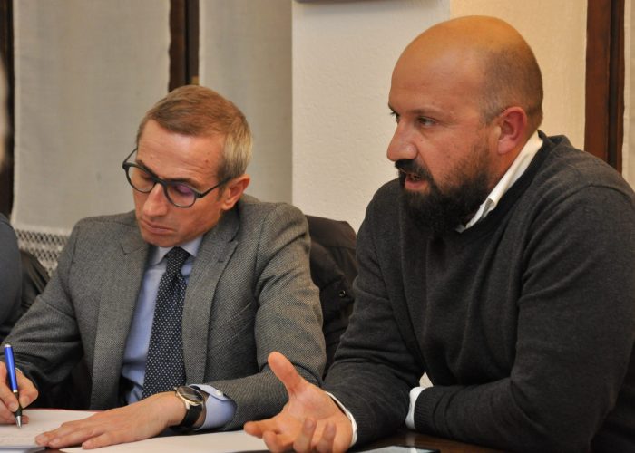 Il Segretario FNSI Raffaele Lorusso e il Presidente dell'Asva Benoit Girod