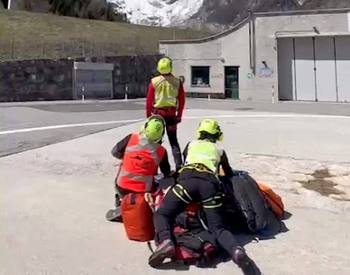 Recupero alpinista francese