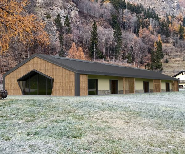Rendering del progetto in loc. Maën a Valtournenche