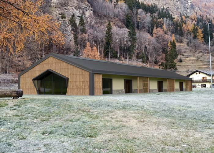 Rendering del progetto in loc. Maën a Valtournenche