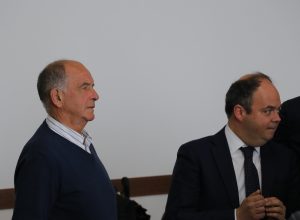 Augusto Rollandin, con l'avvocato Donadio.