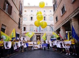 La protesta di Coldiretti davanti al Senato, a Roma