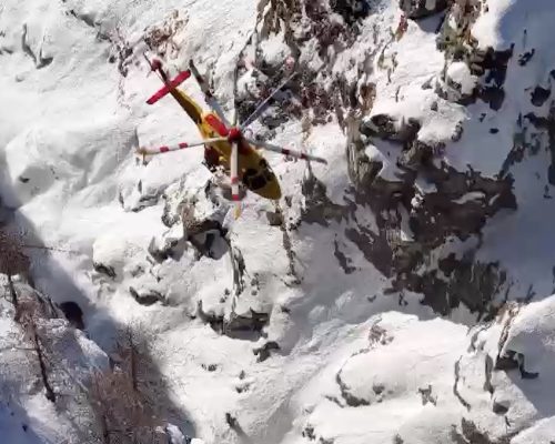 Salvataggio snowboarder Gressoney