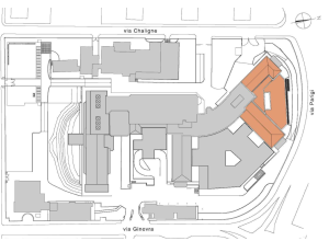 Il triangolo del Parini che potrebbe ospitare la acuzie del Beauregard