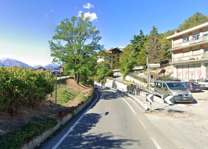 L'ingresso del sottopasso di corso Ivrea, ad Aosta