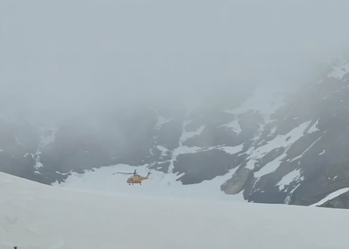 Intervento soccorso alpino valdostano sul Monte Rosa