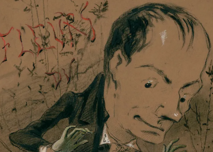 Baudelaire croqué par son ami Nadar, dans ce dessin de 1859 : “Charles Baudelaire, Fleurs du mal”. • Crédits : BnF