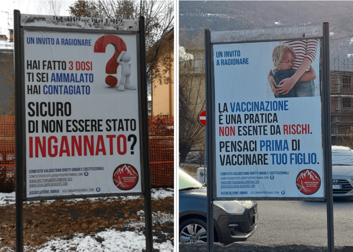 Manifesti campagna no vax