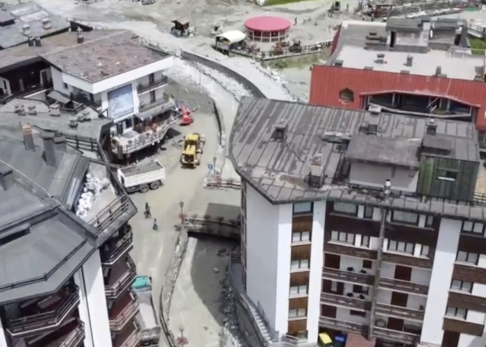 L'alluvione a Breuil-Cervinia ripresa dal drone