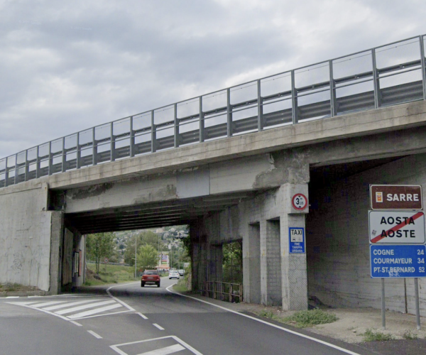 Il viadotto “La Grenade” ai confini tra Aosta e Sarre