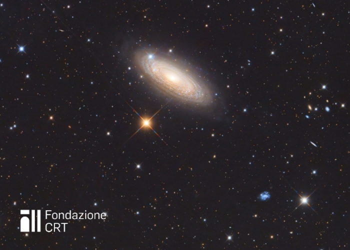 La galassia NGC 2841 nella costellazione dell’Orsa Maggiore, ripresa dalle piazzole dell’Osservatorio Astronomico della Regione Autonoma Valle d’Aosta. Cortesia Andrea Bavaro per la Fondazione C. Fillietroz-ONLUS