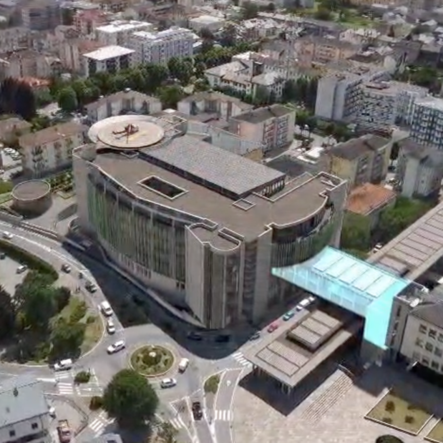 Rendering nuovo Ospedale