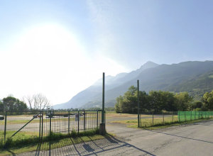 La pista di rotellistica ad Aosta, nell'area di Montfleury