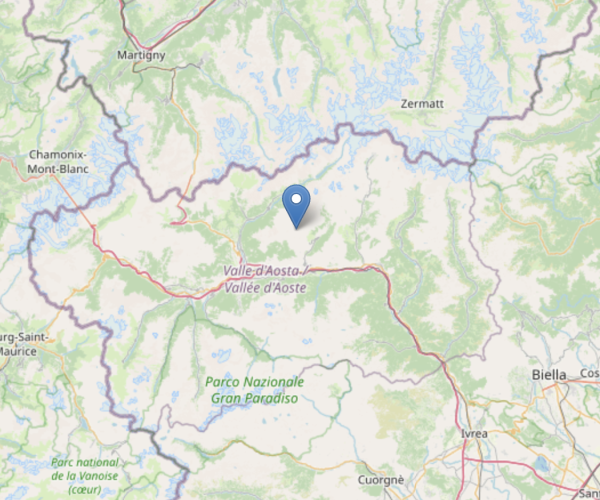 Scossa terremoto Oyace