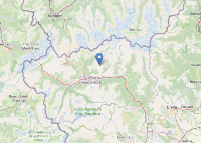 Scossa terremoto Oyace