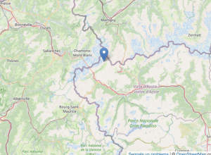 Epicentro terremoto Courmayeur