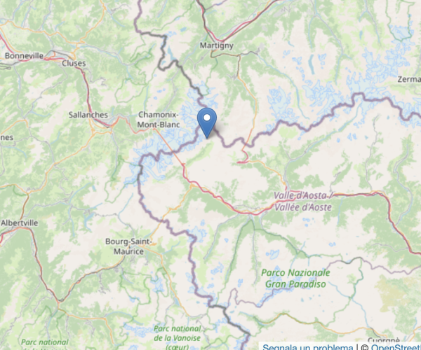 Epicentro terremoto Courmayeur