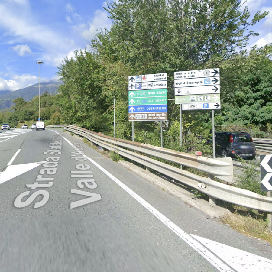 Una parte di via Roma interessata dai lavori