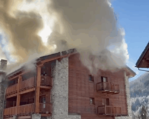 Incendio complesso residenziale La Thuile