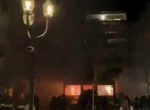 Un frame del video dell'incendio