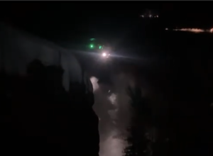 Elisoccorso in notturna su cascata a Cogne