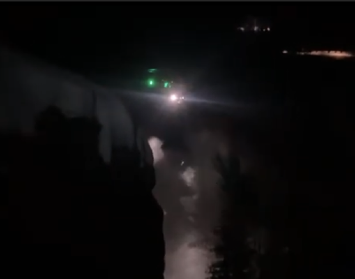 Elisoccorso in notturna su cascata a Cogne