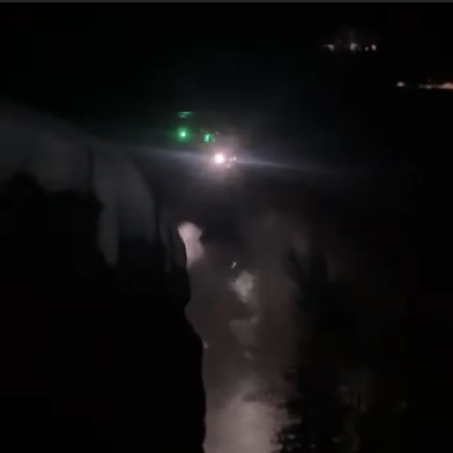 Elisoccorso in notturna su cascata a Cogne