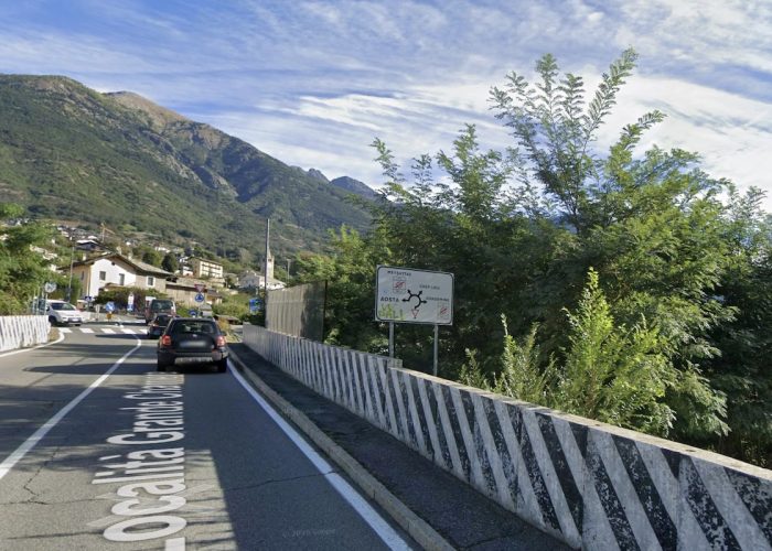 Il ponte ferroviario a Saint-Christophe
